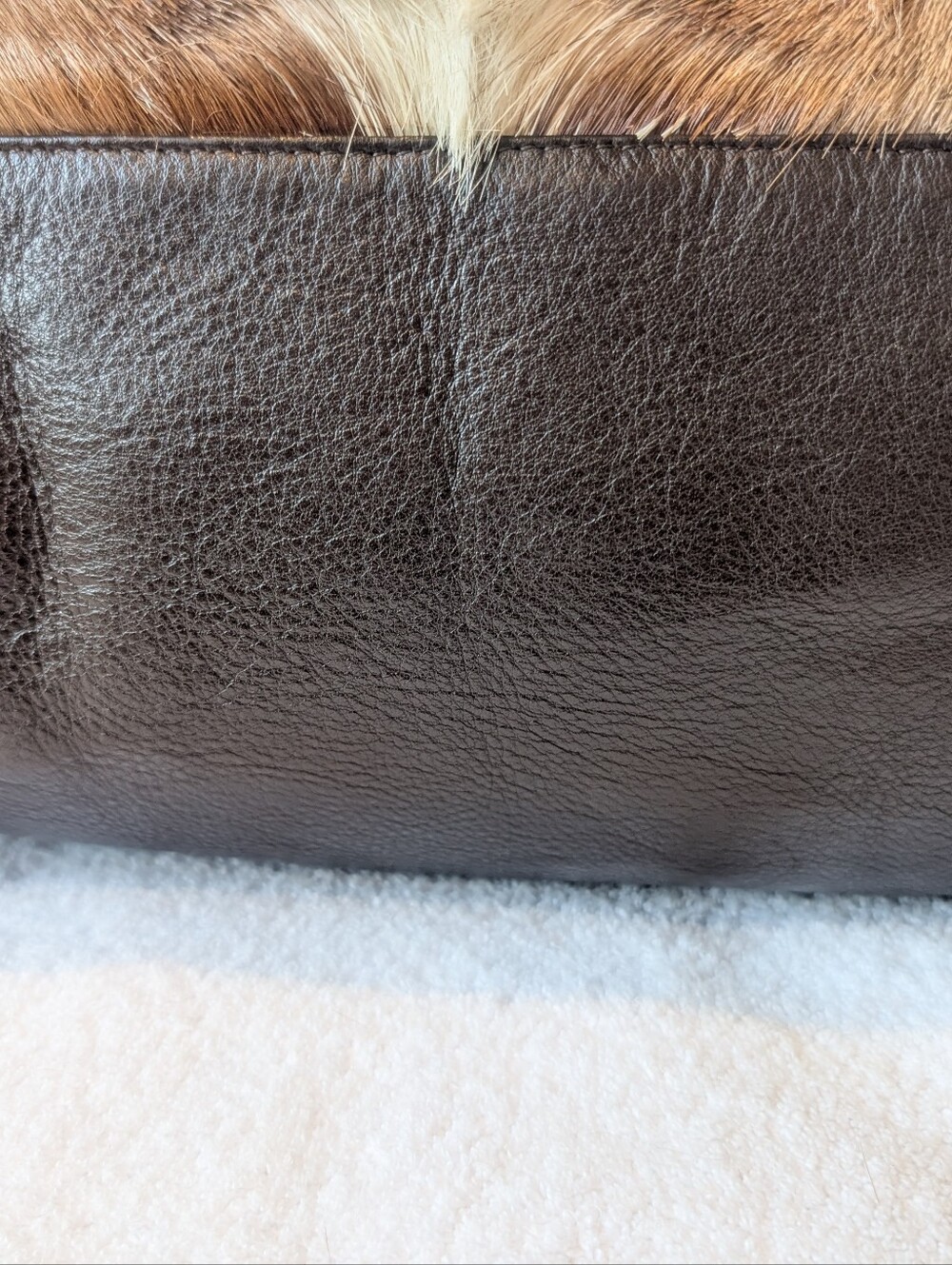 FSP Collection Cape Town Genuine Springbok Hair On Hide Leather Shoulder Bag Sat - Picture 6 of 14